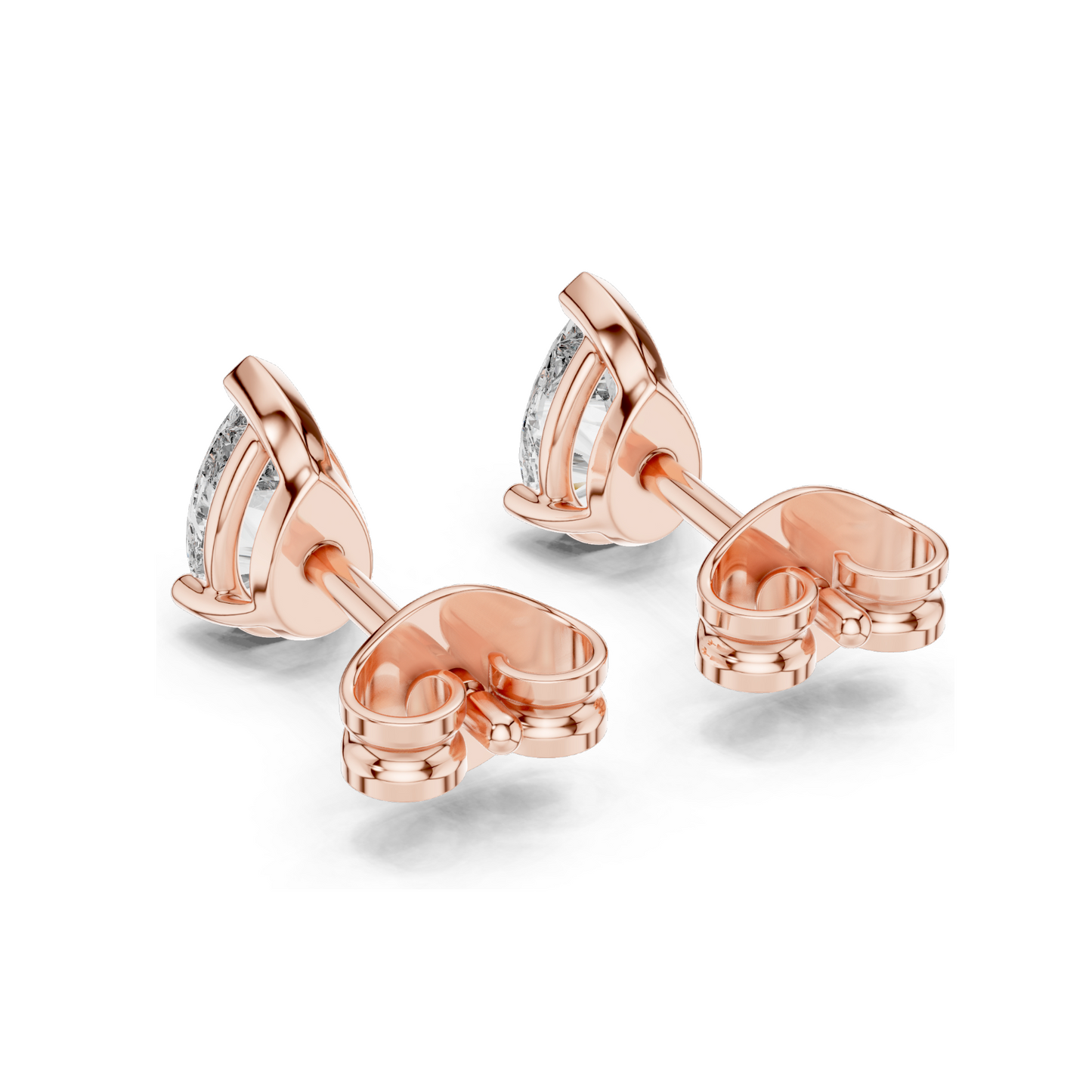 1 CT Lab Diamond Pear-Shaped Earrings | VVS-VS Clarity, EF Color | 18KT, 14KT, 10KT Gold & 925 Silver Options | Rose, Yellow, White Gold & Moissanite