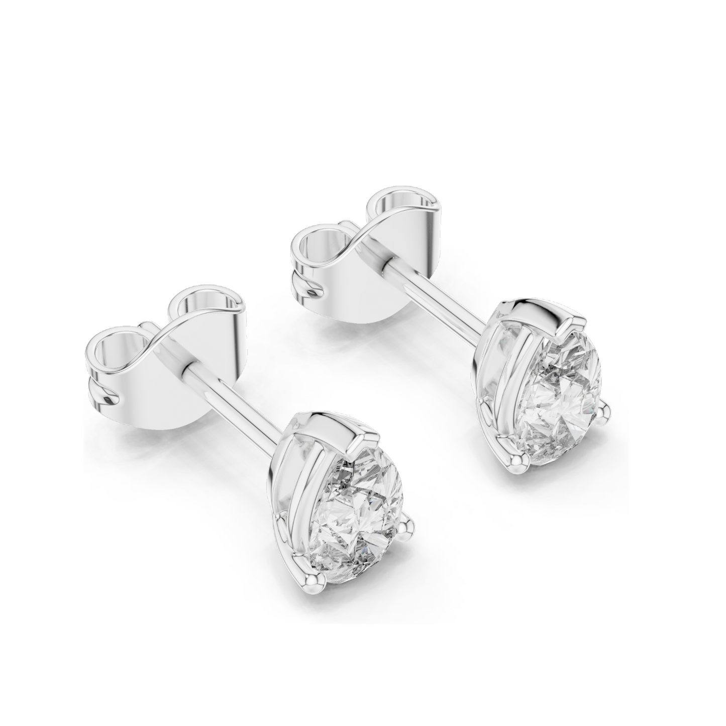 1 CT Lab Diamond Pear-Shaped Earrings | VVS-VS Clarity, EF Color | 18KT, 14KT, 10KT Gold & 925 Silver Options | Rose, Yellow, White Gold & Moissanite