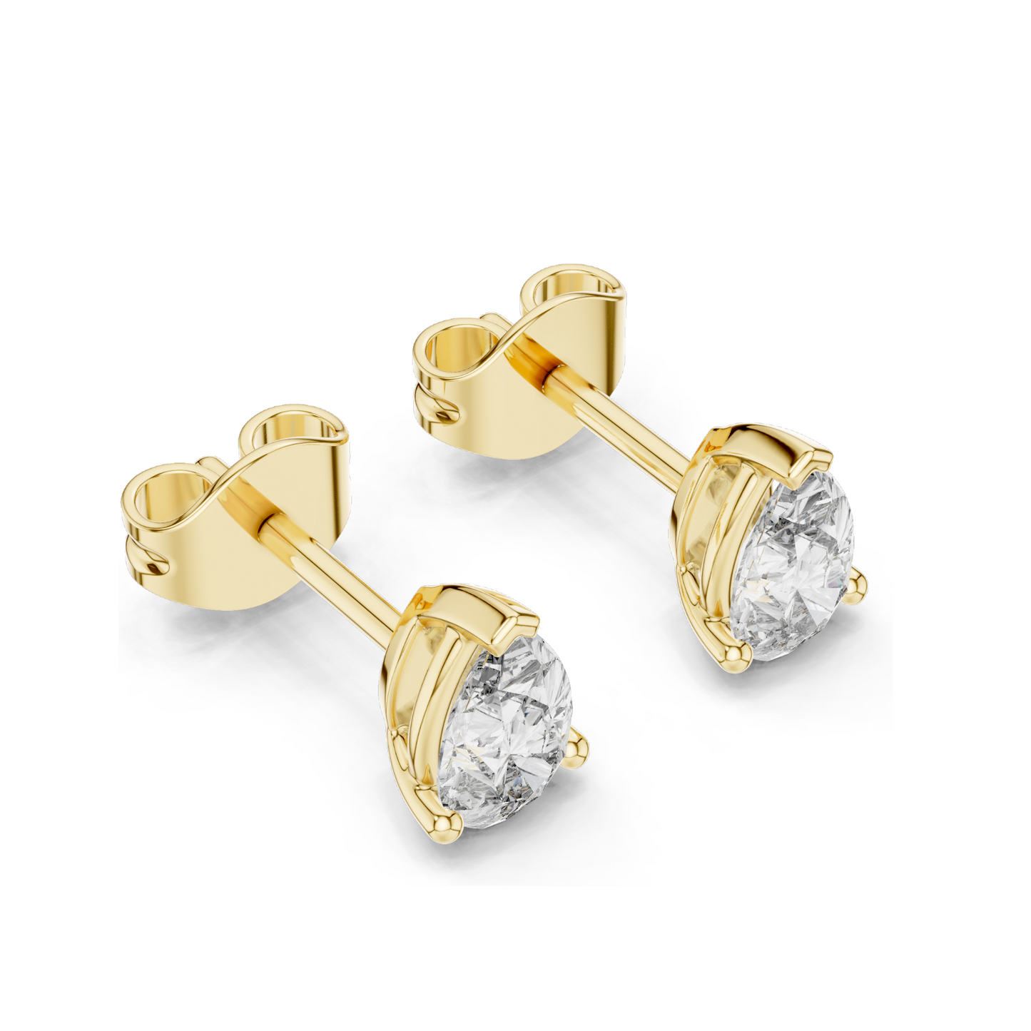 1 CT Lab Diamond Pear-Shaped Earrings | VVS-VS Clarity, EF Color | 18KT, 14KT, 10KT Gold & 925 Silver Options | Rose, Yellow, White Gold & Moissanite