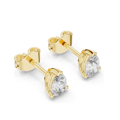 1 CT Lab Diamond Pear-Shaped Earrings | VVS-VS Clarity, EF Color | 18KT, 14KT, 10KT Gold & 925 Silver Options | Rose, Yellow, White Gold & Moissanite