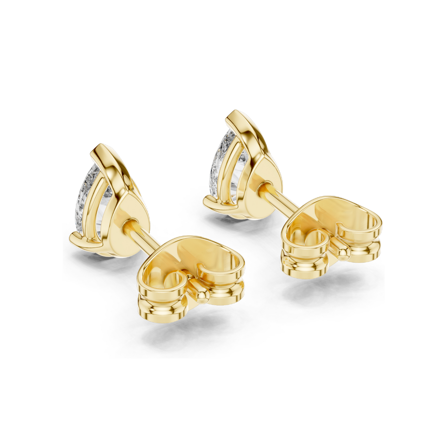 1 CT Lab Diamond Pear-Shaped Earrings | VVS-VS Clarity, EF Color | 18KT, 14KT, 10KT Gold & 925 Silver Options | Rose, Yellow, White Gold & Moissanite