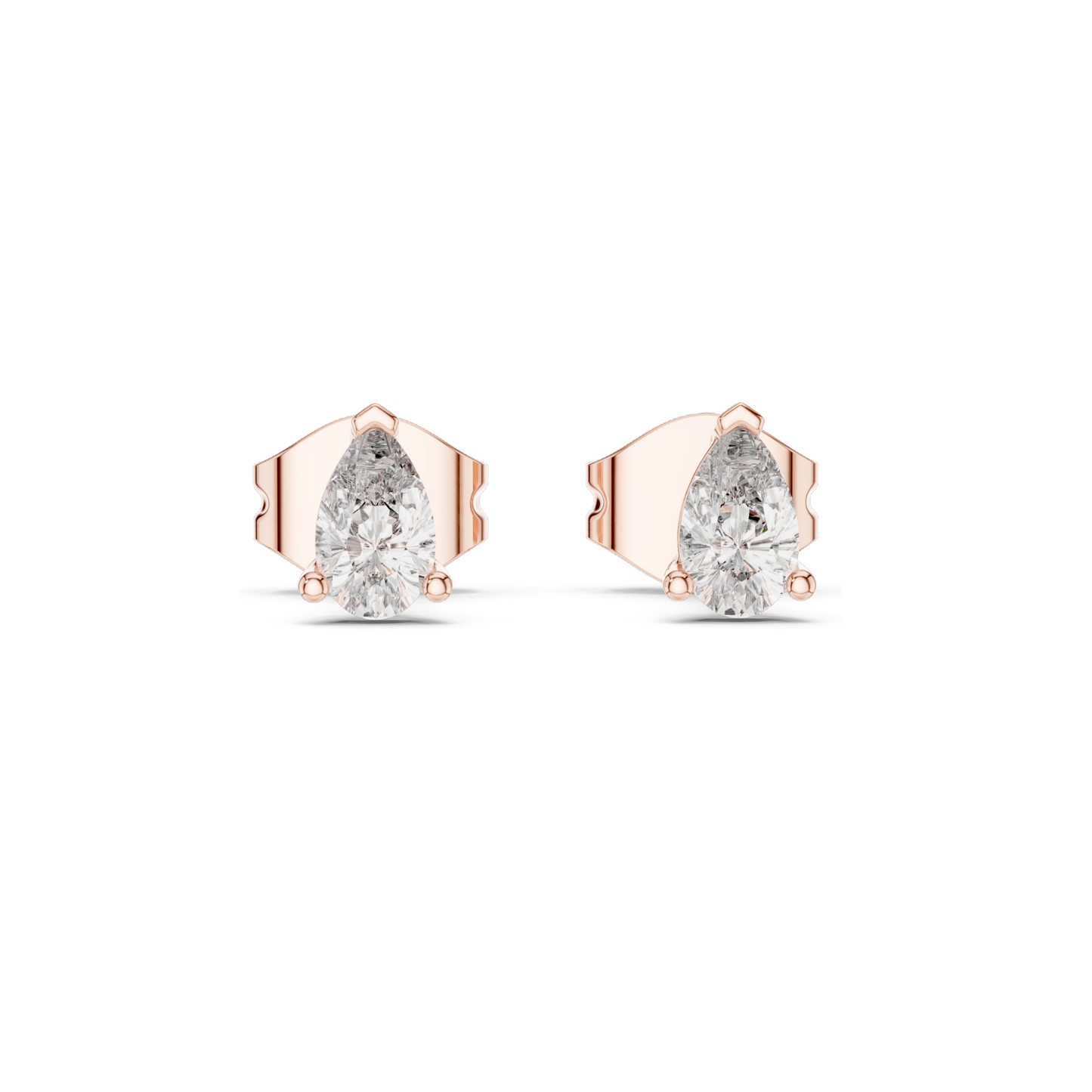 0.5 CT Lab Diamond Teardrop Earrings | VVS-VS EF Clarity | 18KT, 14KT, 10KT Gold & 925 Silver | Rose, Yellow, White Gold & Moissanite Options