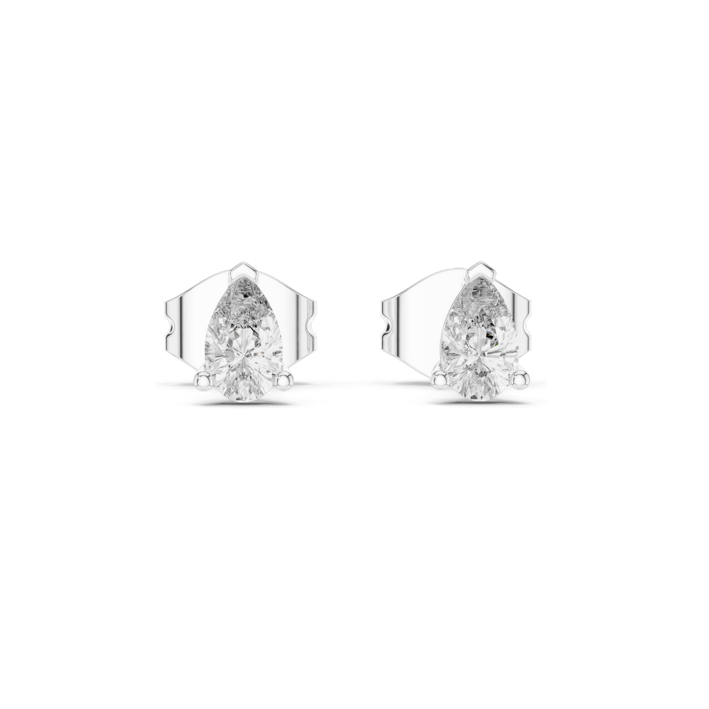 0.5 CT Lab Diamond Teardrop Earrings | VVS-VS EF Clarity | 18KT, 14KT, 10KT Gold & 925 Silver | Rose, Yellow, White Gold & Moissanite Options