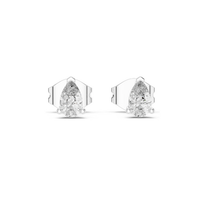 0.5 CT Lab Diamond Teardrop Earrings | VVS-VS EF Clarity | 18KT, 14KT, 10KT Gold & 925 Silver | Rose, Yellow, White Gold & Moissanite Options