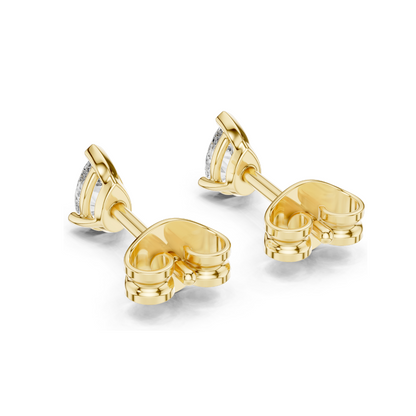 0.5 CT Lab Diamond Teardrop Earrings | VVS-VS EF Clarity | 18KT, 14KT, 10KT Gold & 925 Silver | Rose, Yellow, White Gold & Moissanite Options