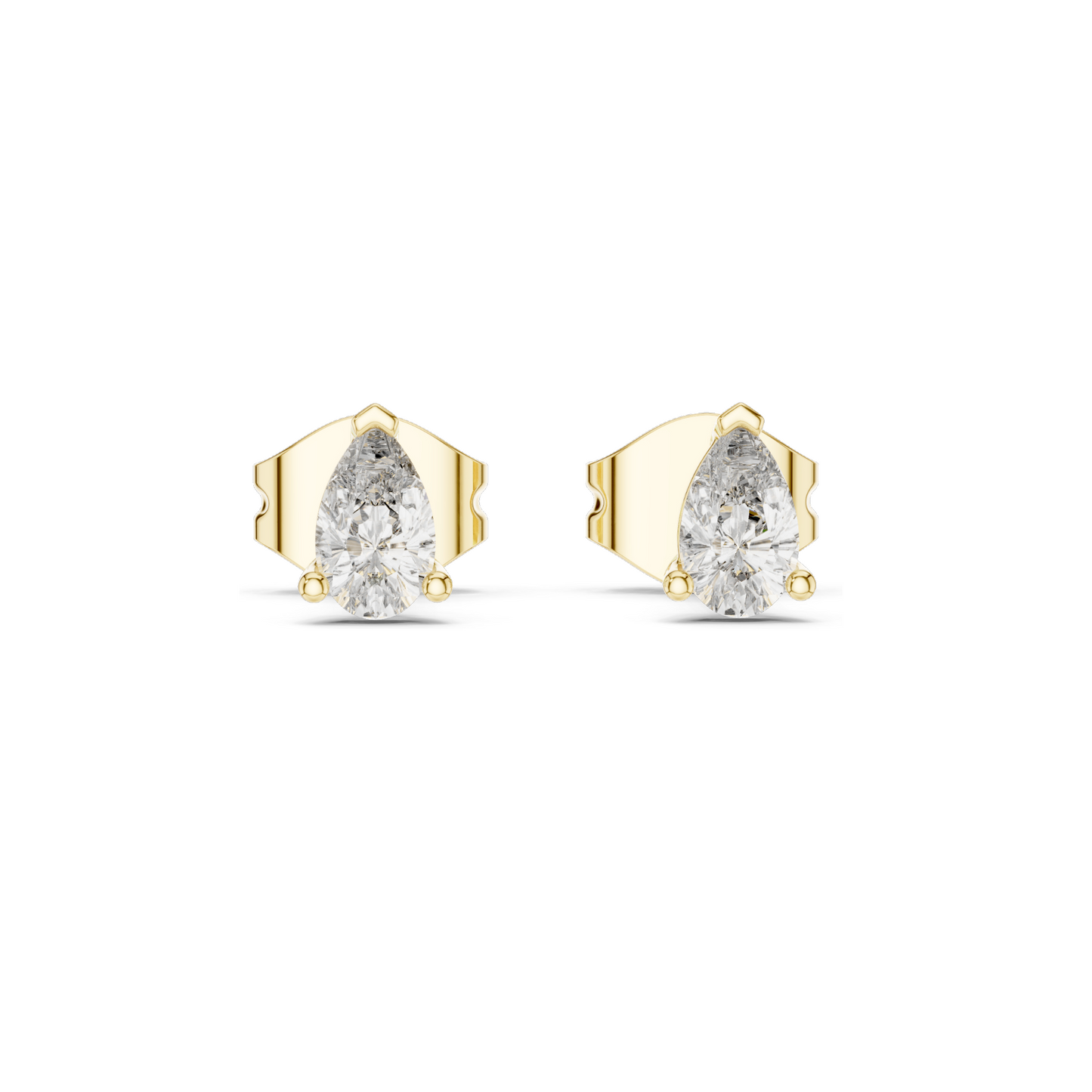 0.5 CT Lab Diamond Teardrop Earrings | VVS-VS EF Clarity | 18KT, 14KT, 10KT Gold & 925 Silver | Rose, Yellow, White Gold & Moissanite Options