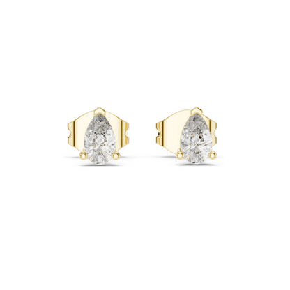 0.5 CT Lab Diamond Teardrop Earrings | VVS-VS EF Clarity | 18KT, 14KT, 10KT Gold & 925 Silver | Rose, Yellow, White Gold & Moissanite Options