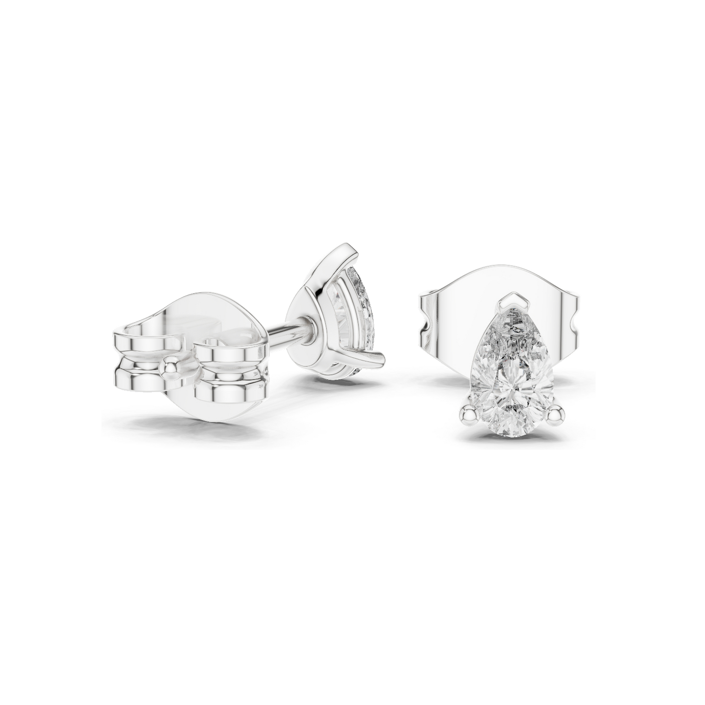 0.5 CT Lab Diamond Teardrop Earrings | VVS-VS EF Clarity | 18KT, 14KT, 10KT Gold & 925 Silver | Rose, Yellow, White Gold & Moissanite Options