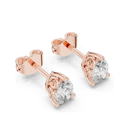 0.95 CT Lab-Grown Diamond Pear-Shaped Stud Earrings | VVS-VS EF Clarity | 18KT, 14KT, 10KT Gold & 925 Silver | Rose, Yellow, White Gold & Moissanite Options