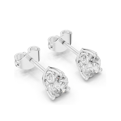 0.95 CT Lab-Grown Diamond Pear-Shaped Stud Earrings | VVS-VS EF Clarity | 18KT, 14KT, 10KT Gold & 925 Silver | Rose, Yellow, White Gold & Moissanite Options