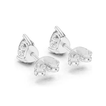 0.95 CT Lab-Grown Diamond Pear-Shaped Stud Earrings | VVS-VS EF Clarity | 18KT, 14KT, 10KT Gold & 925 Silver | Rose, Yellow, White Gold & Moissanite Options