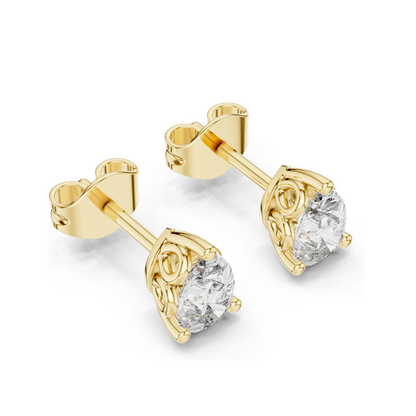 0.95 CT Lab-Grown Diamond Pear-Shaped Stud Earrings | VVS-VS EF Clarity | 18KT, 14KT, 10KT Gold & 925 Silver | Rose, Yellow, White Gold & Moissanite Options