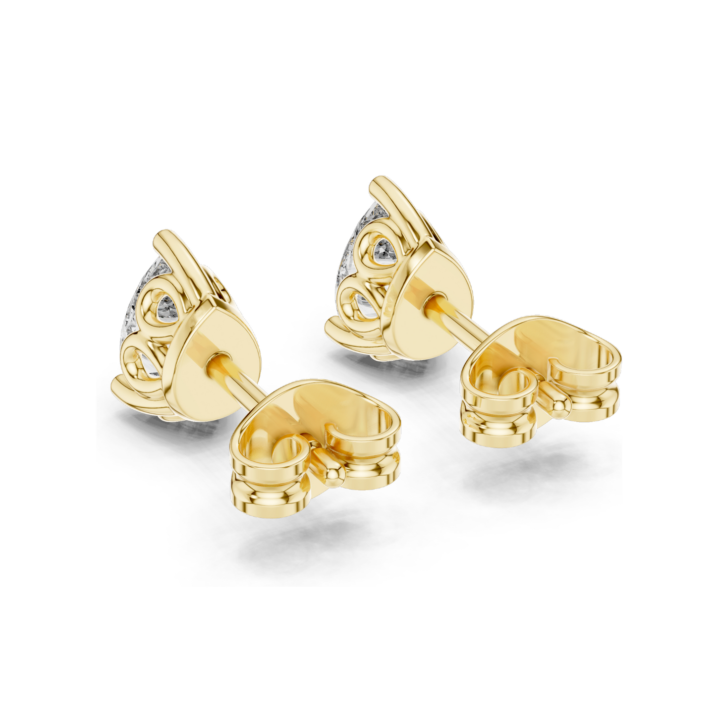 0.95 CT Lab-Grown Diamond Pear-Shaped Stud Earrings | VVS-VS EF Clarity | 18KT, 14KT, 10KT Gold & 925 Silver | Rose, Yellow, White Gold & Moissanite Options