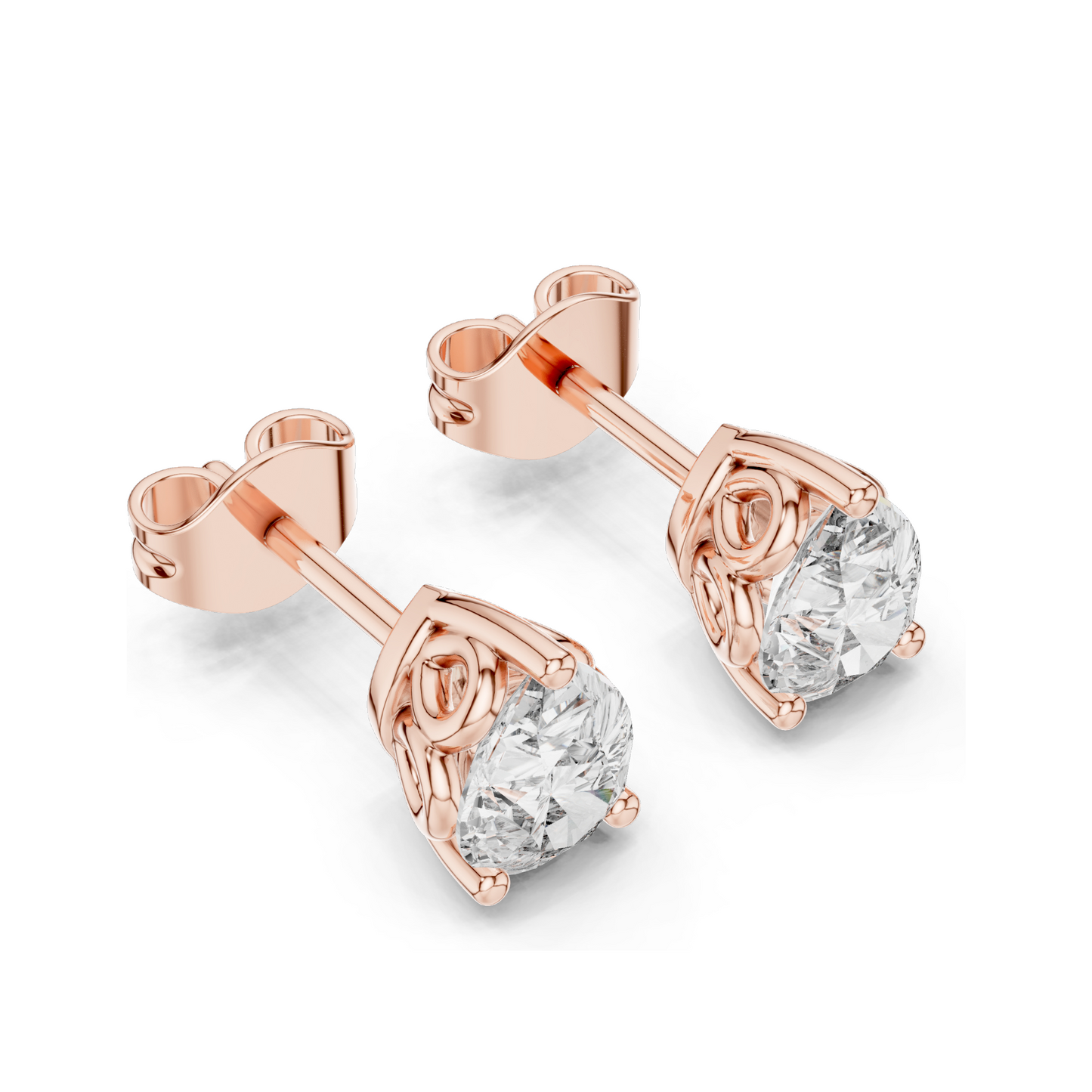 0.75 CT Lab Diamond Pear Cut Stud Earrings | VVS–VS EF Clarity | 18KT, 14KT, 10KT Gold & 925 Silver | Yellow, Rose, White Gold & Moissanite Options