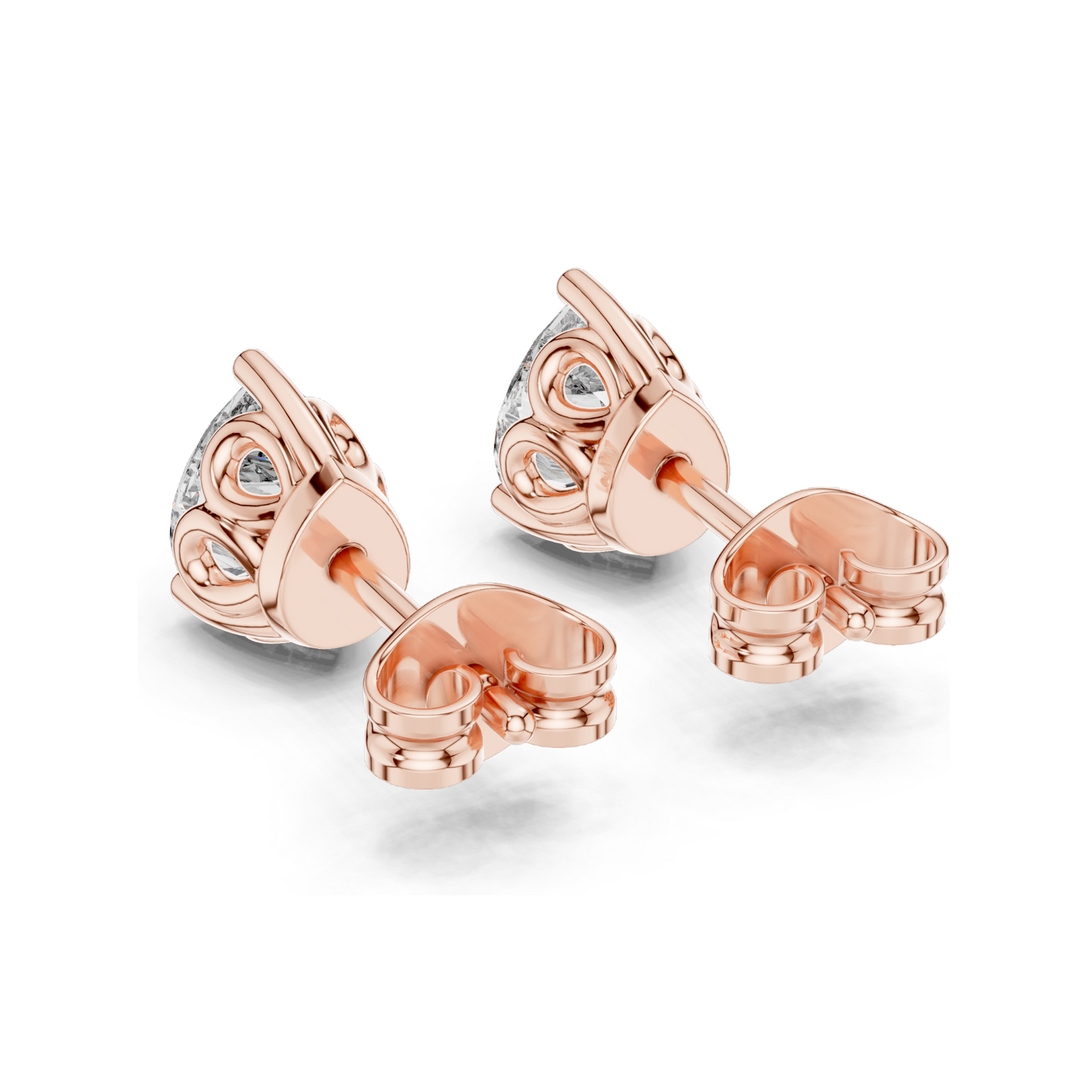 0.75 CT Lab Diamond Pear Cut Stud Earrings | VVS–VS EF Clarity | 18KT, 14KT, 10KT Gold & 925 Silver | Yellow, Rose, White Gold & Moissanite Options