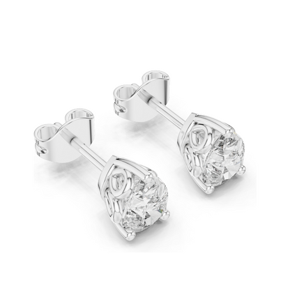 0.75 CT Lab Diamond Pear Cut Stud Earrings | VVS–VS EF Clarity | 18KT, 14KT, 10KT Gold & 925 Silver | Yellow, Rose, White Gold & Moissanite Options