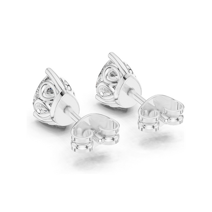0.75 CT Lab Diamond Pear Cut Stud Earrings | VVS–VS EF Clarity | 18KT, 14KT, 10KT Gold & 925 Silver | Yellow, Rose, White Gold & Moissanite Options