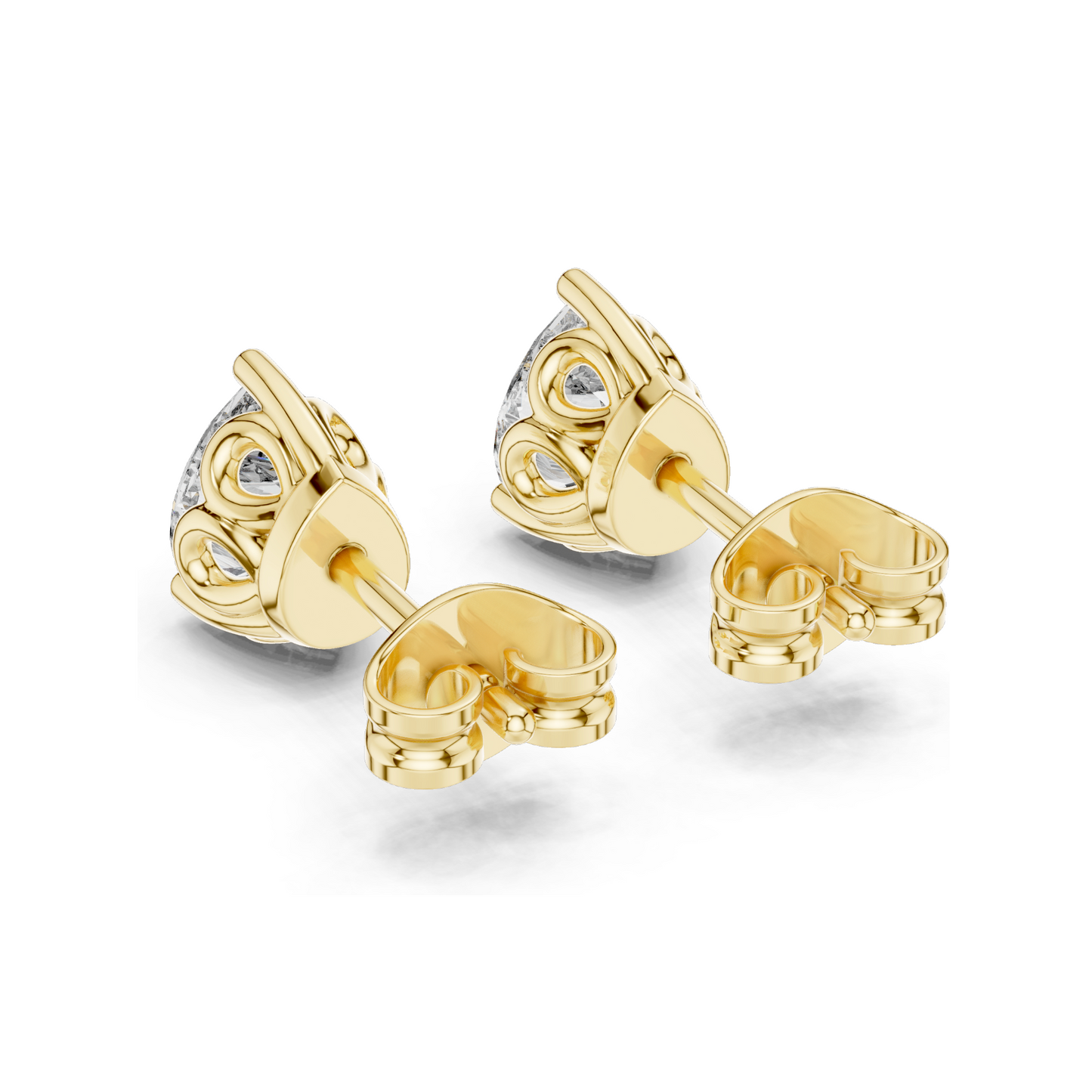 0.75 CT Lab Diamond Pear Cut Stud Earrings | VVS–VS EF Clarity | 18KT, 14KT, 10KT Gold & 925 Silver | Yellow, Rose, White Gold & Moissanite Options
