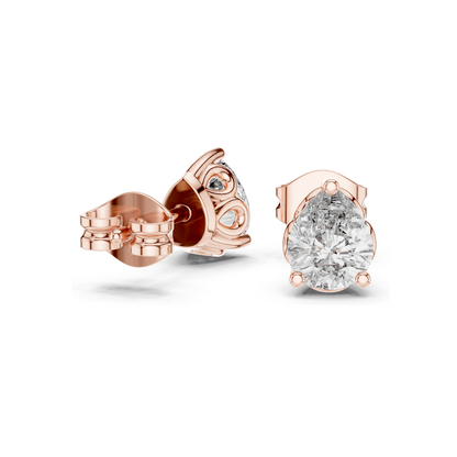 0.75 CT Lab Diamond Pear Cut Stud Earrings | VVS–VS EF Clarity | 18KT, 14KT, 10KT Gold & 925 Silver | Yellow, Rose, White Gold & Moissanite Options