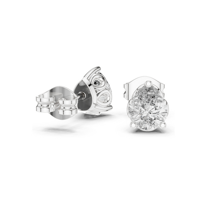 0.75 CT Lab Diamond Pear Cut Stud Earrings | VVS–VS EF Clarity | 18KT, 14KT, 10KT Gold & 925 Silver | Yellow, Rose, White Gold & Moissanite Options