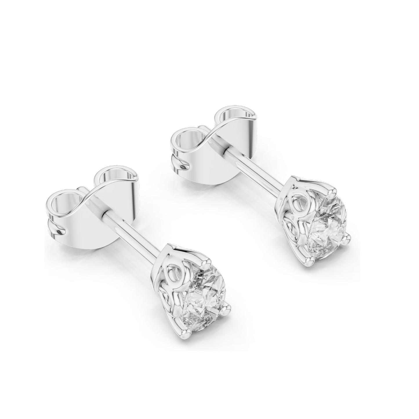 0.5 CT Lab Diamond Stud Earrings for Women | VVS-VS EF Clarity | 18KT, 14KT, 10KT Gold & 925 Silver | Rose, Yellow, White Gold & Moissanite Options