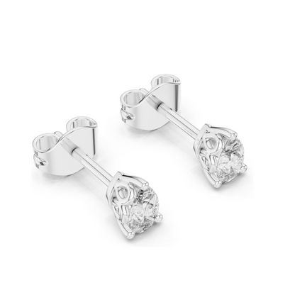 0.5 CT Lab Diamond Stud Earrings for Women | VVS-VS EF Clarity | 18KT, 14KT, 10KT Gold & 925 Silver | Rose, Yellow, White Gold & Moissanite Options