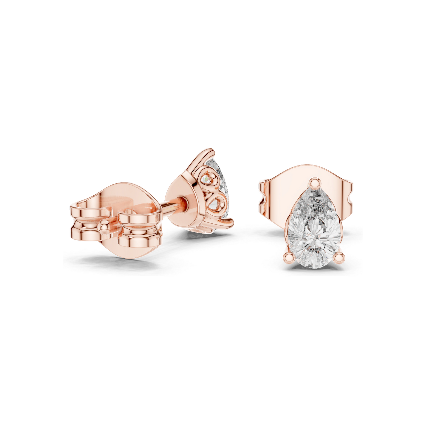 0.5 CT Lab Diamond Stud Earrings for Women | VVS-VS EF Clarity | 18KT, 14KT, 10KT Gold & 925 Silver | Rose, Yellow, White Gold & Moissanite Options