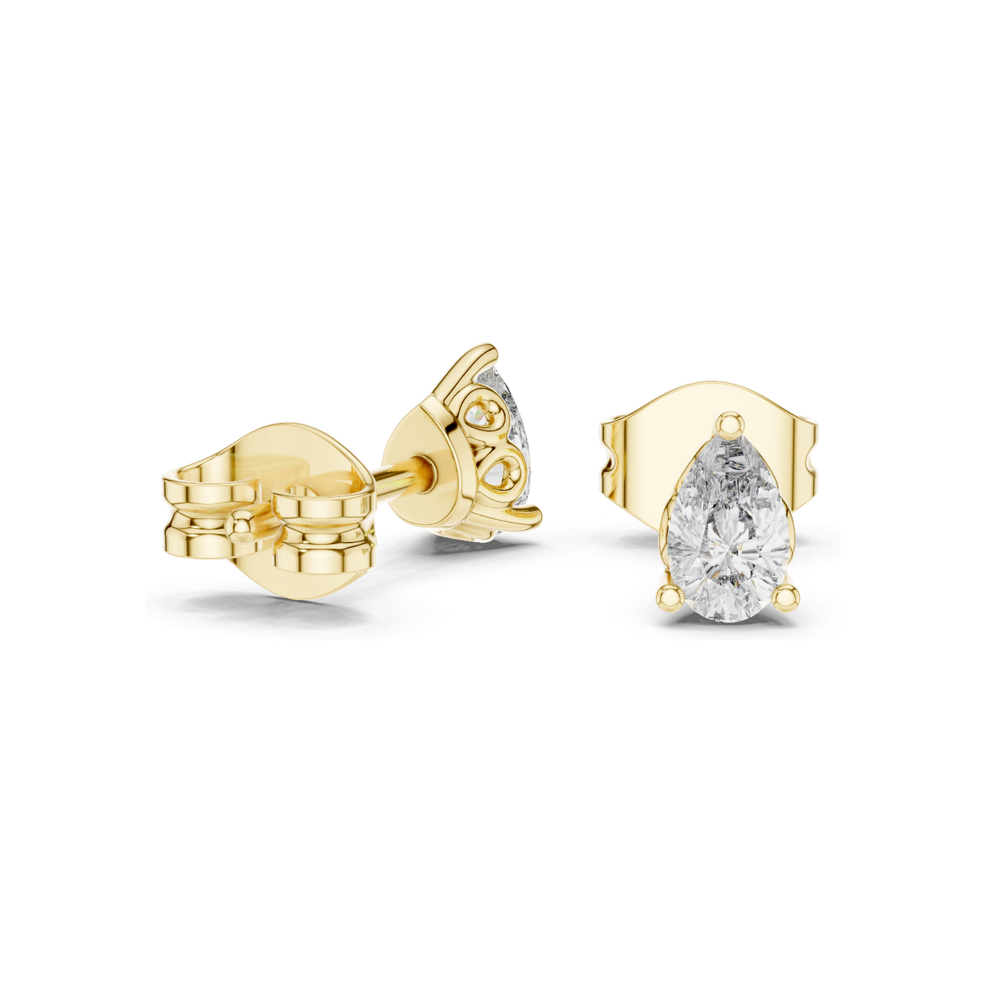 0.5 CT Lab Diamond Stud Earrings for Women | VVS-VS EF Clarity | 18KT, 14KT, 10KT Gold & 925 Silver | Rose, Yellow, White Gold & Moissanite Options