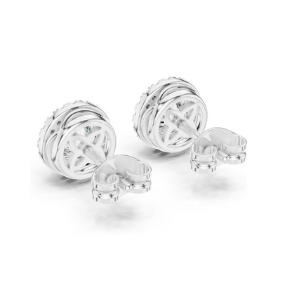 1.19 CT Lab Diamond Earrings for Women | VVS-VS EF Clarity | 18KT, 14KT, 10KT Gold & 925 Silver | Rose, Yellow, White Gold & Moissanite Options