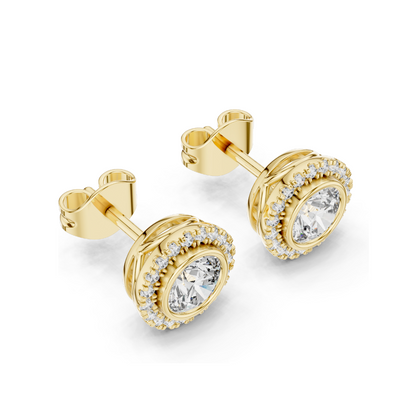 1.19 CT Lab Diamond Earrings for Women | VVS-VS EF Clarity | 18KT, 14KT, 10KT Gold & 925 Silver | Rose, Yellow, White Gold & Moissanite Options