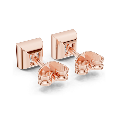0.88 CT Lab Diamond Princess Cut Earrings for Women | VVS-VS EF Clarity | 18KT, 14KT, 10KT Gold & 925 Silver | Rose, Yellow, White Gold & Moissanite Options