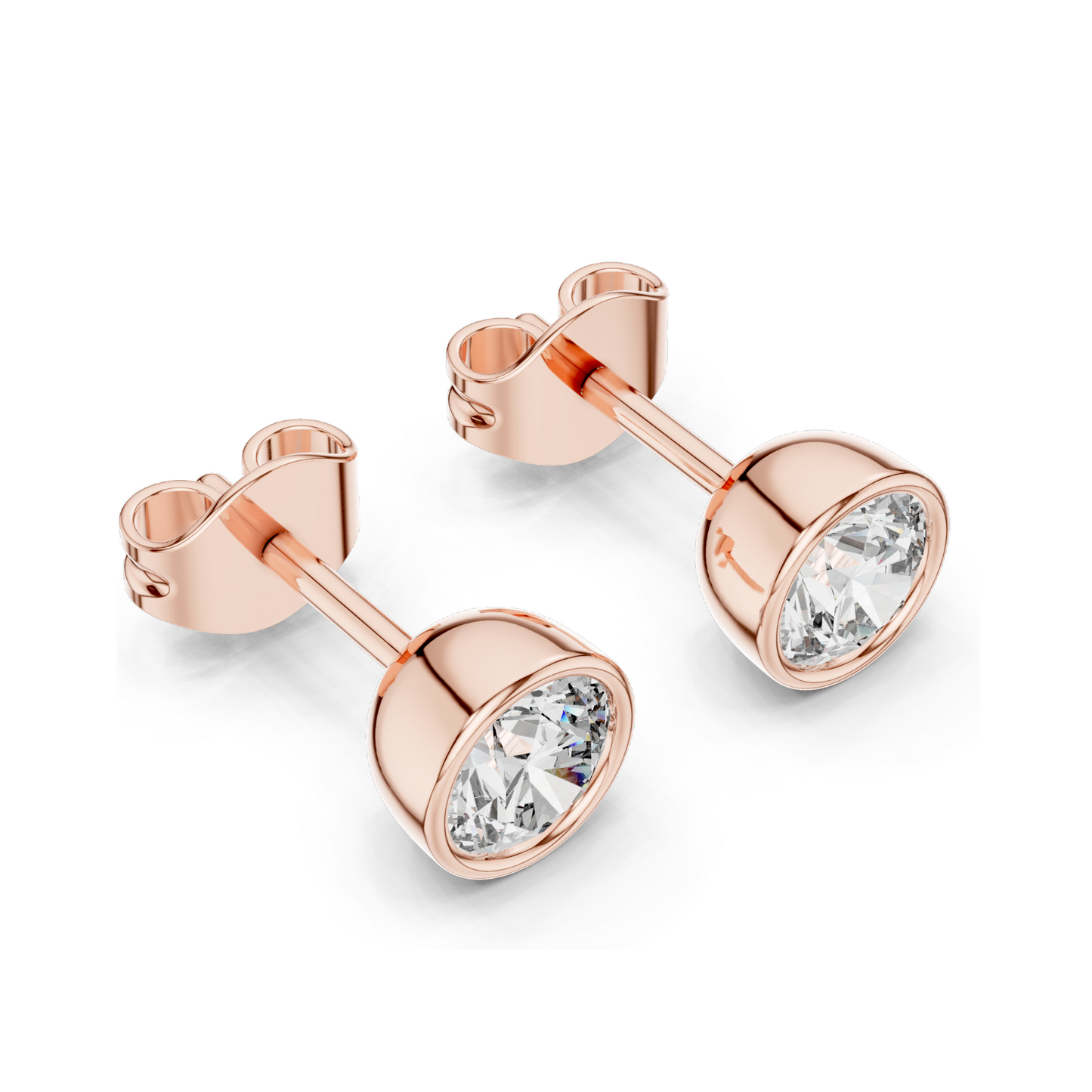 1 CT Lab Diamond Stud Earrings for Women | VVS-VS Clarity | 18KT, 14KT, 10KT Gold & 925 Silver | Rose, Yellow, White Gold & Moissanite Options