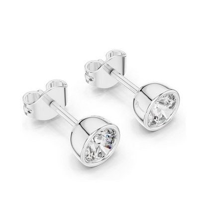 1 CT Lab Diamond Stud Earrings for Women | VVS-VS Clarity | 18KT, 14KT, 10KT Gold & 925 Silver | Rose, Yellow, White Gold & Moissanite Options