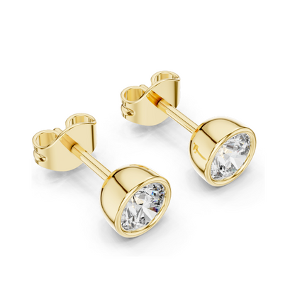 1 CT Lab Diamond Stud Earrings for Women | VVS-VS Clarity | 18KT, 14KT, 10KT Gold & 925 Silver | Rose, Yellow, White Gold & Moissanite Options