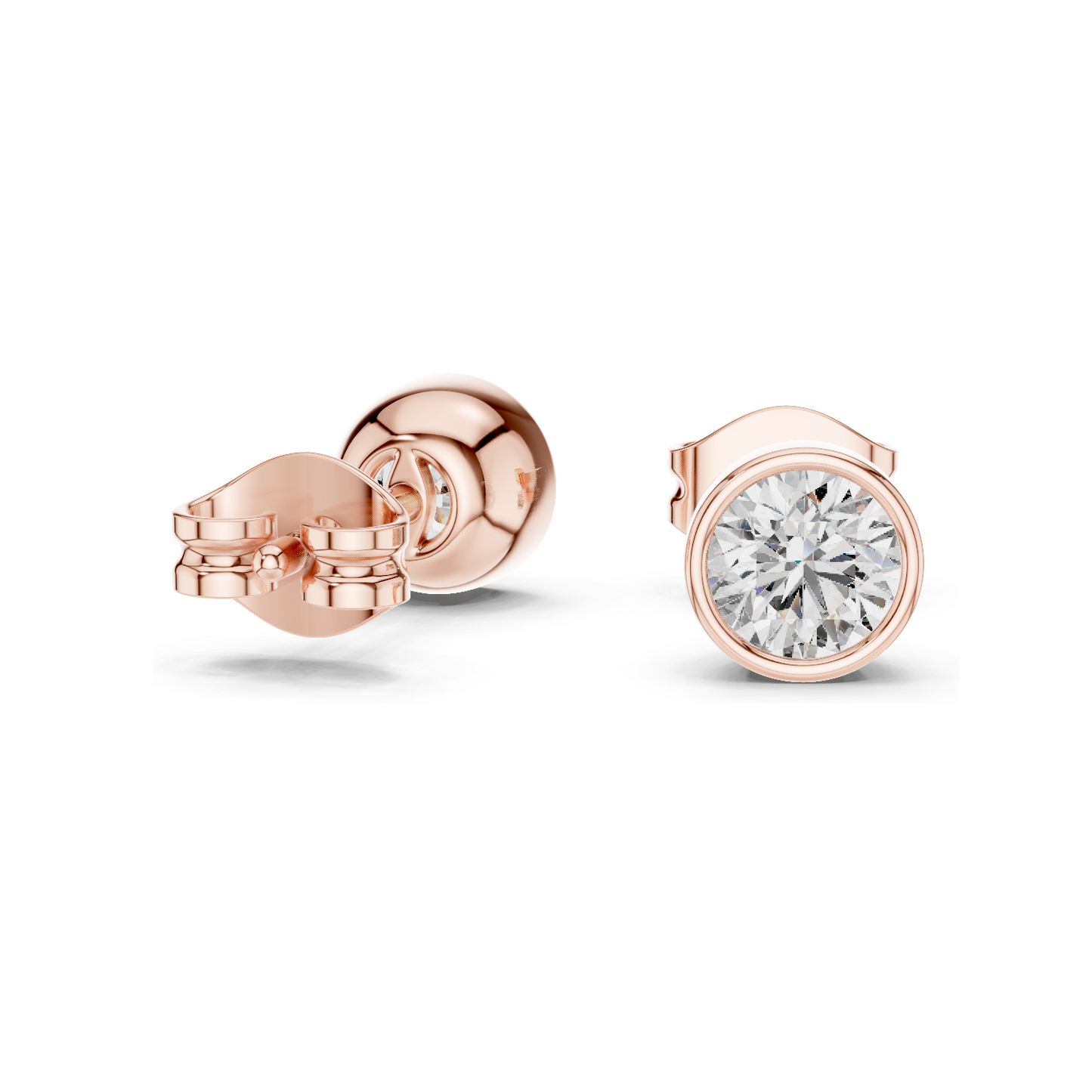 1 CT Lab Diamond Stud Earrings for Women | VVS-VS Clarity | 18KT, 14KT, 10KT Gold & 925 Silver | Rose, Yellow, White Gold & Moissanite Options
