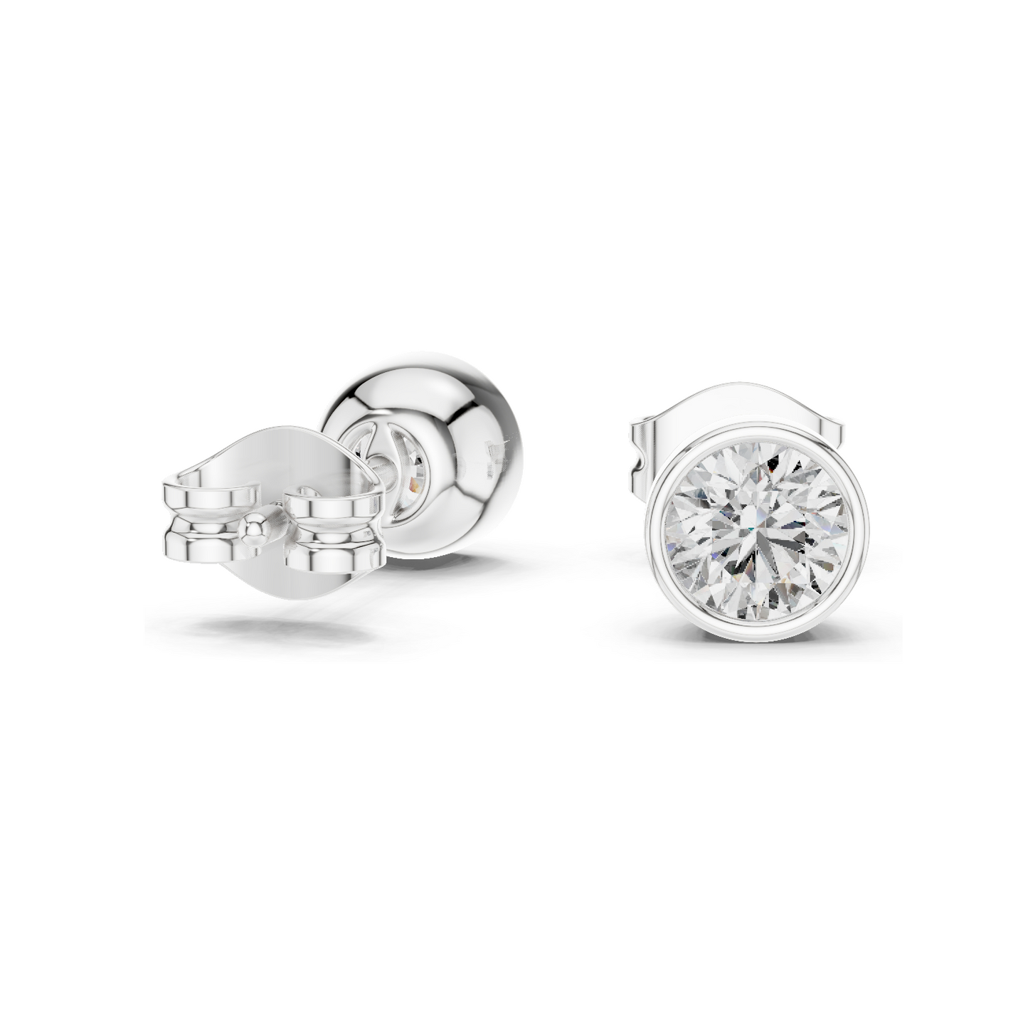 1 CT Lab Diamond Stud Earrings for Women | VVS-VS Clarity | 18KT, 14KT, 10KT Gold & 925 Silver | Rose, Yellow, White Gold & Moissanite Options