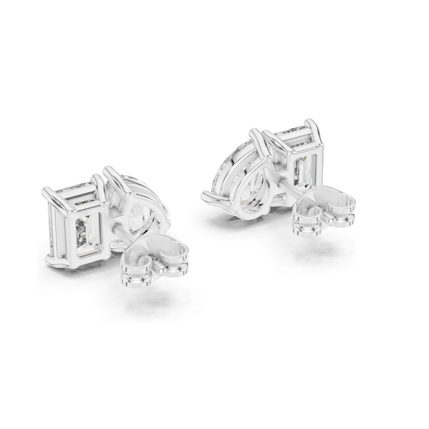 4 CT Lab Diamond Earrings for Women | VVS-VS EF Clarity | 18KT, 14KT, 10KT Gold & 925 Silver | Rose, Yellow, White Gold & Moissanite Options