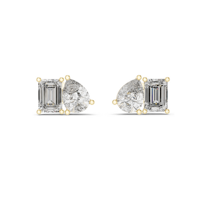 4 CT Lab Diamond Earrings for Women | VVS-VS EF Clarity | 18KT, 14KT, 10KT Gold & 925 Silver | Rose, Yellow, White Gold & Moissanite Options