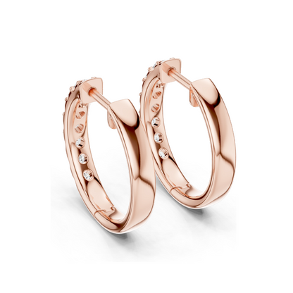 0.7 CT Lab Diamond Hoop Earrings for Women | VVS-VS EF Clarity | 18KT, 14KT, 10KT Gold & 925 Silver | Rose, Yellow, White Gold & Moissanite Options