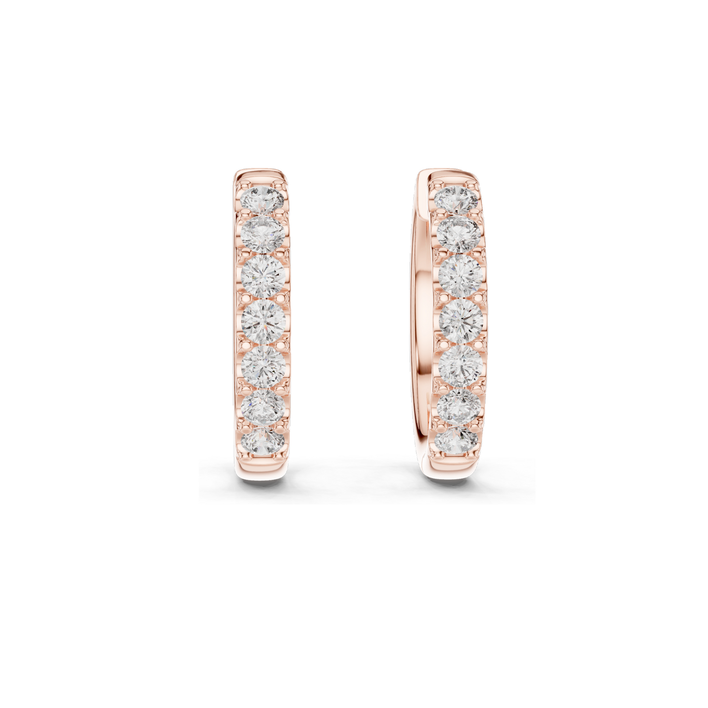 0.7 CT Lab Diamond Hoop Earrings for Women | VVS-VS EF Clarity | 18KT, 14KT, 10KT Gold & 925 Silver | Rose, Yellow, White Gold & Moissanite Options