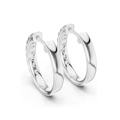0.7 CT Lab Diamond Hoop Earrings for Women | VVS-VS EF Clarity | 18KT, 14KT, 10KT Gold & 925 Silver | Rose, Yellow, White Gold & Moissanite Options