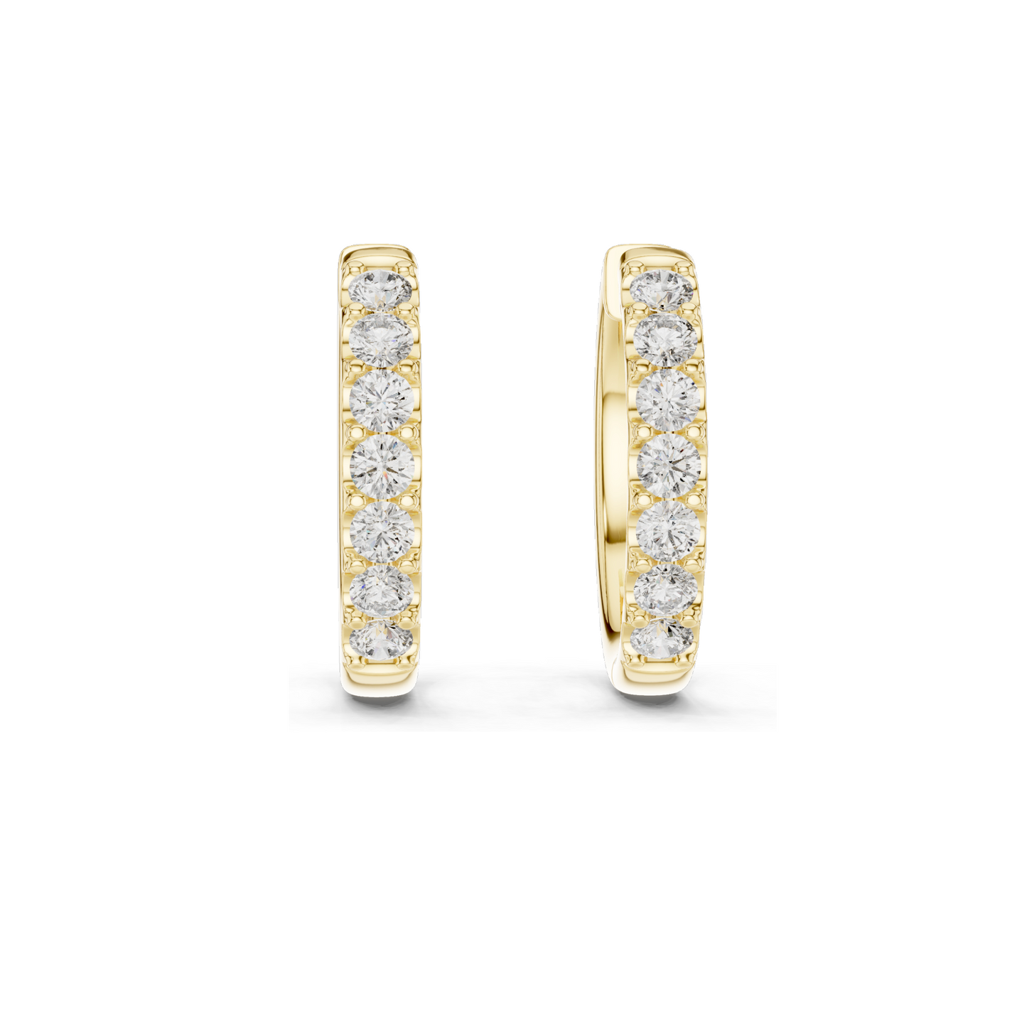 0.7 CT Lab Diamond Hoop Earrings for Women | VVS-VS EF Clarity | 18KT, 14KT, 10KT Gold & 925 Silver | Rose, Yellow, White Gold & Moissanite Options