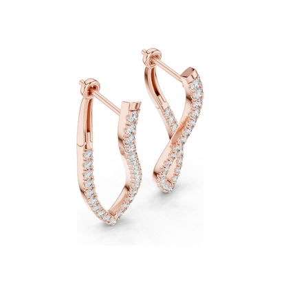 0.788 CT Lab Diamond Earrings for Women | VVS-VS EF Clarity | 18KT, 14KT, 10KT Gold & 925 Silver | Rose, Yellow, White Gold & Moissanite Options
