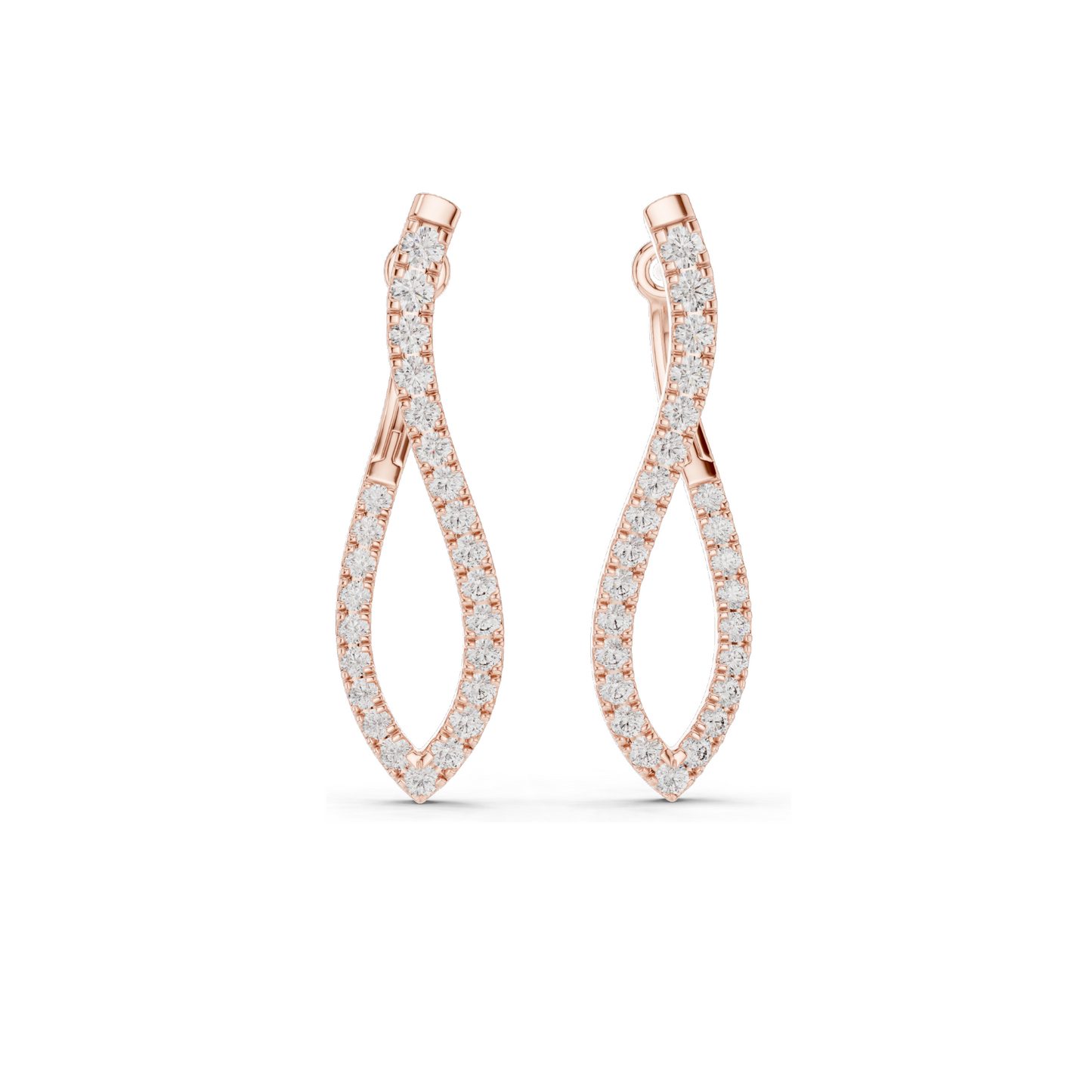 0.788 CT Lab Diamond Earrings for Women | VVS-VS EF Clarity | 18KT, 14KT, 10KT Gold & 925 Silver | Rose, Yellow, White Gold & Moissanite Options