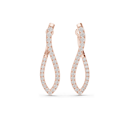 0.788 CT Lab Diamond Earrings for Women | VVS-VS EF Clarity | 18KT, 14KT, 10KT Gold & 925 Silver | Rose, Yellow, White Gold & Moissanite Options