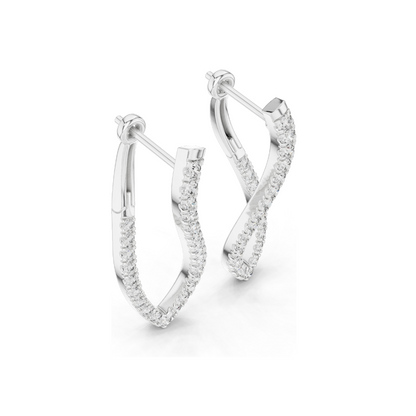 0.788 CT Lab Diamond Earrings for Women | VVS-VS EF Clarity | 18KT, 14KT, 10KT Gold & 925 Silver | Rose, Yellow, White Gold & Moissanite Options