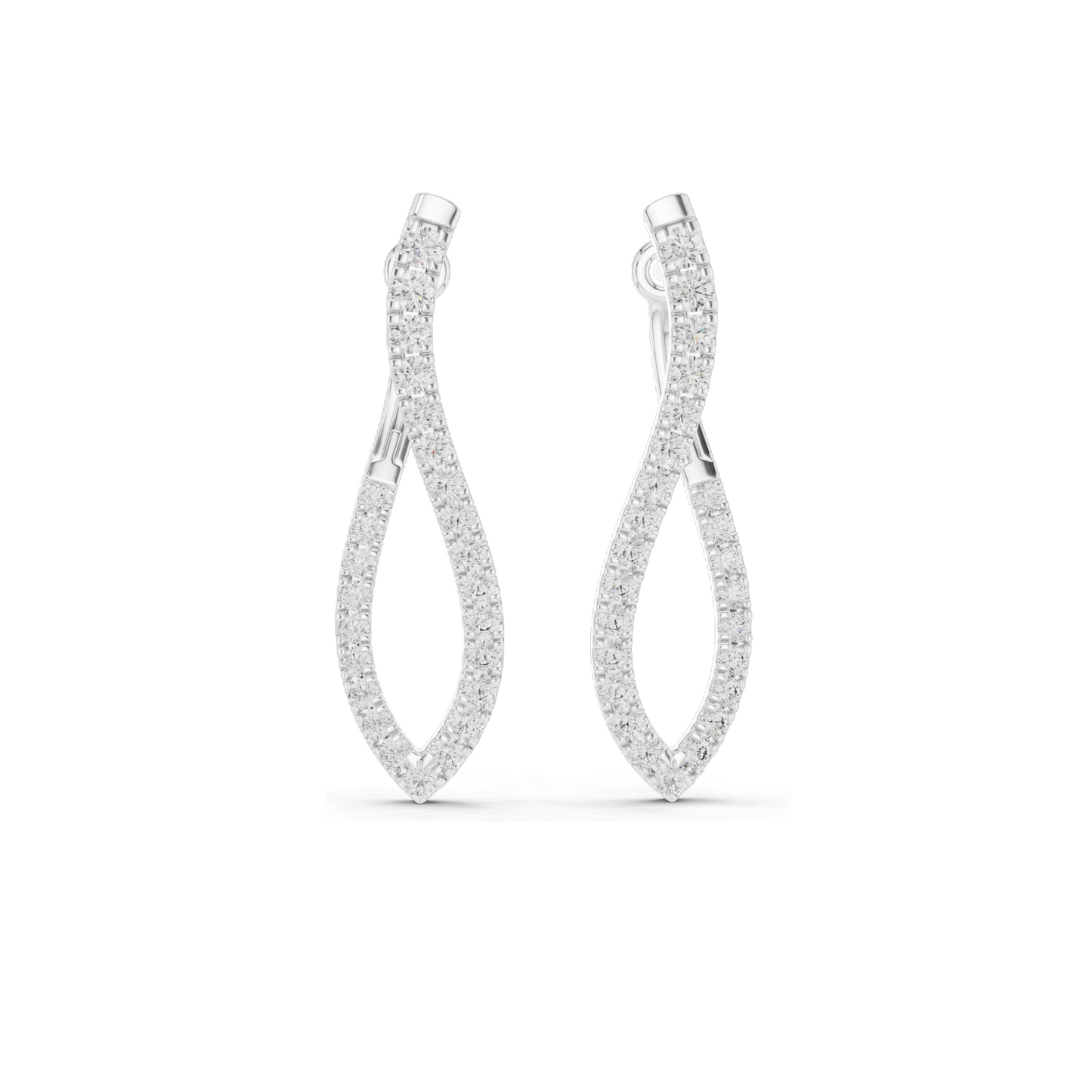 0.788 CT Lab Diamond Earrings for Women | VVS-VS EF Clarity | 18KT, 14KT, 10KT Gold & 925 Silver | Rose, Yellow, White Gold & Moissanite Options