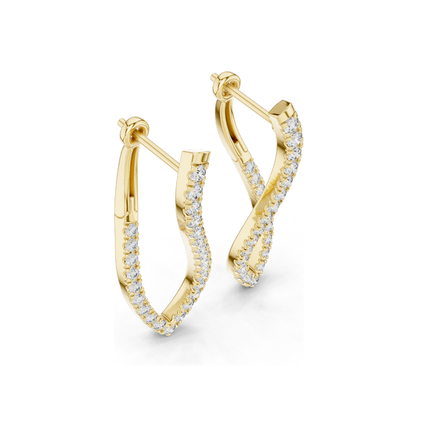 0.788 CT Lab Diamond Earrings for Women | VVS-VS EF Clarity | 18KT, 14KT, 10KT Gold & 925 Silver | Rose, Yellow, White Gold & Moissanite Options