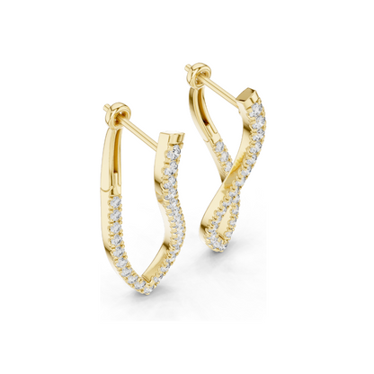 0.788 CT Lab Diamond Earrings for Women | VVS-VS EF Clarity | 18KT, 14KT, 10KT Gold & 925 Silver | Rose, Yellow, White Gold & Moissanite Options