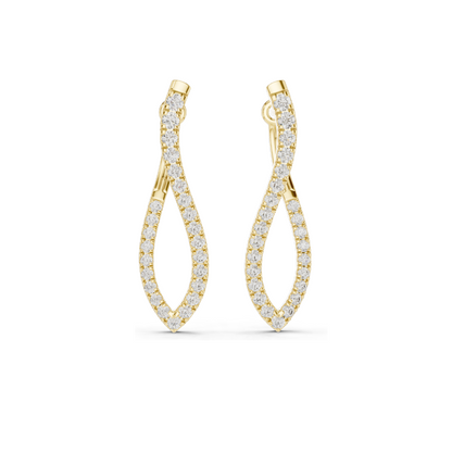 0.788 CT Lab Diamond Earrings for Women | VVS-VS EF Clarity | 18KT, 14KT, 10KT Gold & 925 Silver | Rose, Yellow, White Gold & Moissanite Options